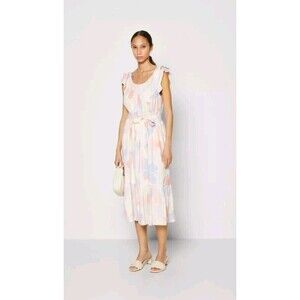 GAP Candy Floral Print Tiered Midi Dress‎ Size Medium EUC N93 Tie